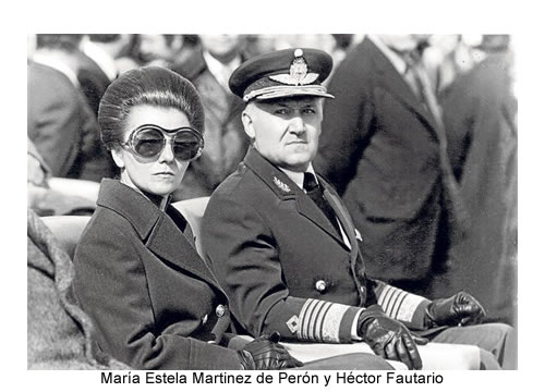 María Estela Martinez de Perón y Héctor Fautario
